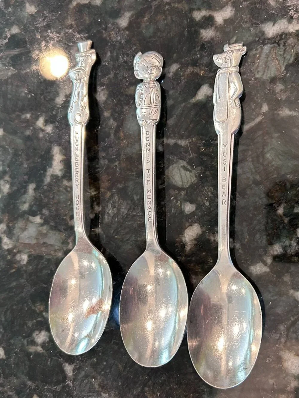 Vintage 1960s Kellogg's Cereal Spoons: Yogi Bear-Huckleberry Hound-Dennis Menace